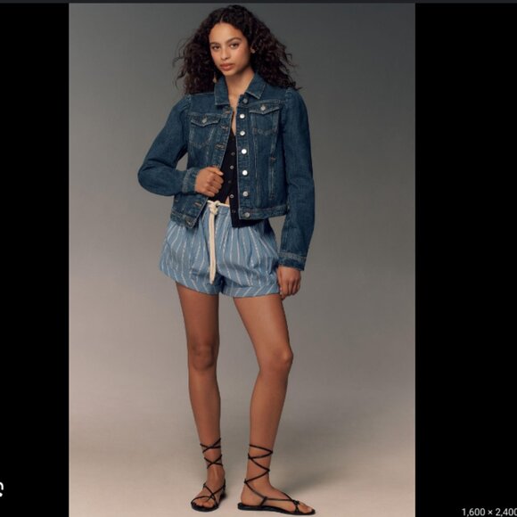 Brand New Pilcro Puff-Sleeve Denim Jacket - Picture 3 of 14